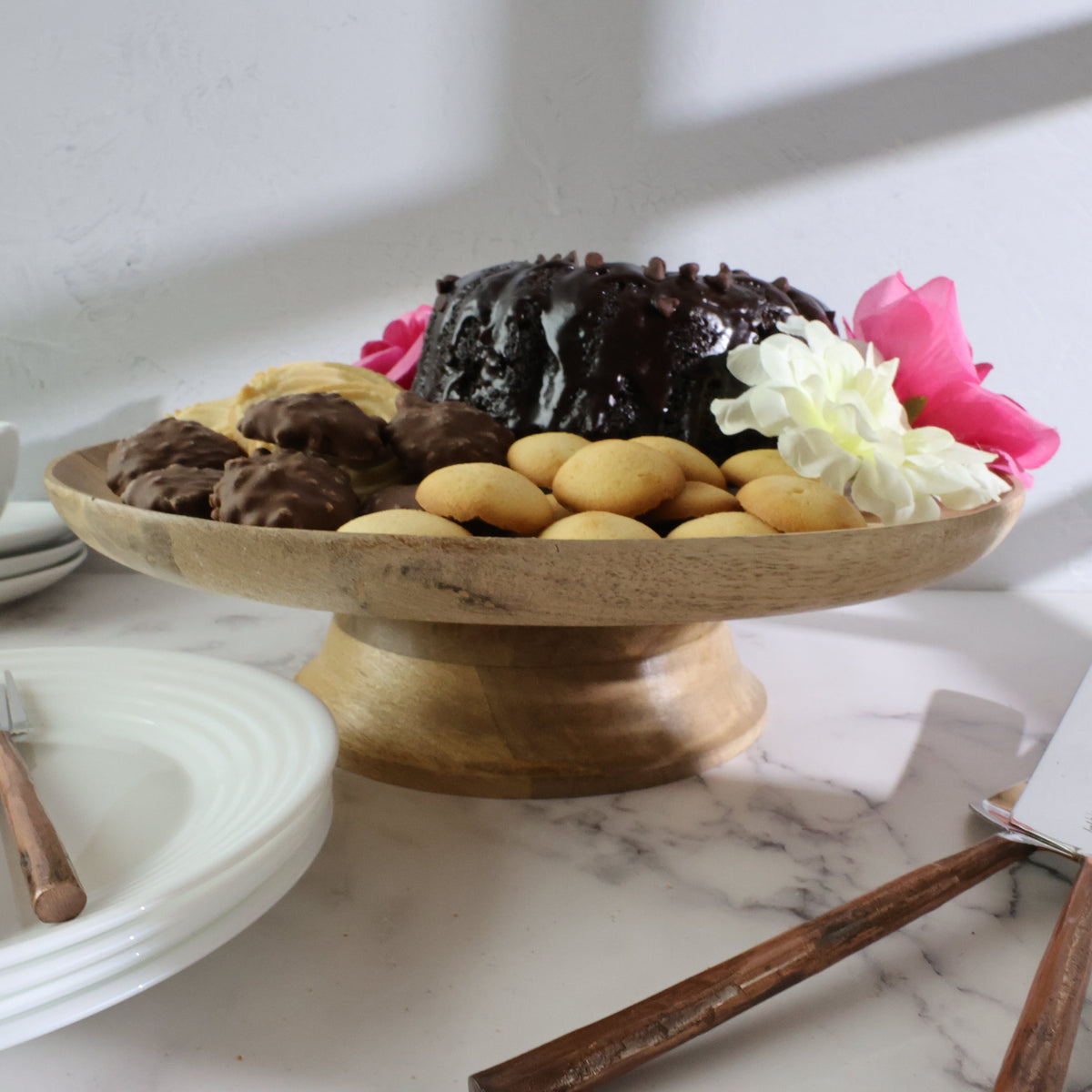 Brielle Mango Wood Cake Stand