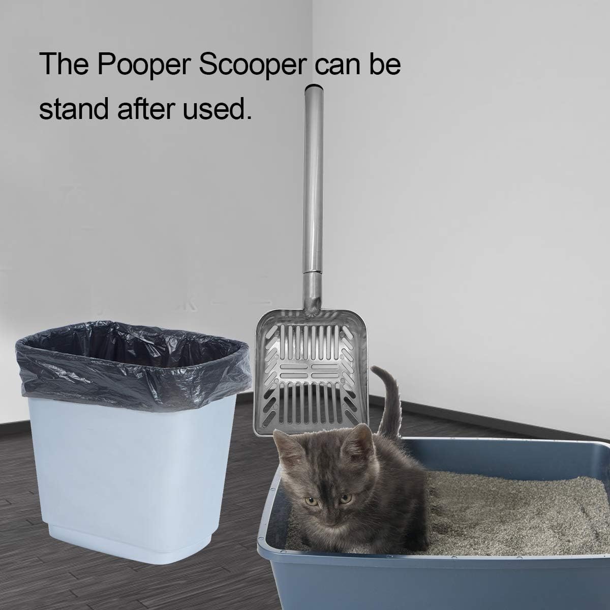 Upgrade Your Pet Care Routine with the Ultimate 23-Inch Stainless Steel Telescoping Litter Scoop for Cats and Dogs