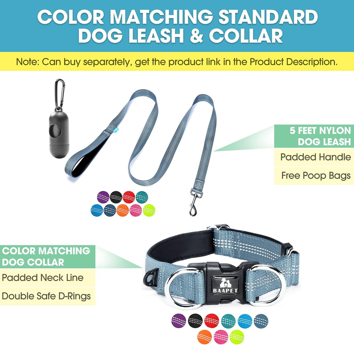 Double Dog Leash Splitter, Tangle Free Dual Dog Leash Coupler, Two Dog Walking and Training Extension for Small Medium or Large Dogs (1.0&