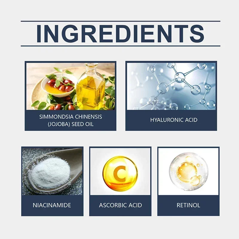 Retinol Hyaluronic Acid Stick Anti Wrinkle Tighten Pores Firming Lifting Plump Skin 24H Moisturizing Anti Aging Korean Care Balm