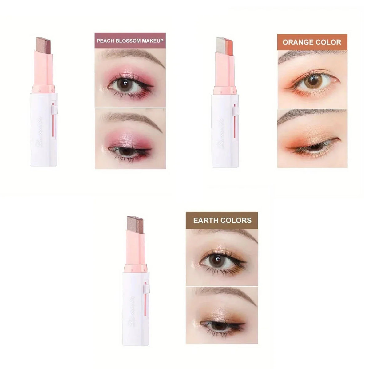 Two Color Gradient Eye Shadow Stick Three Dimensional Natural Without Taking Off Makeup