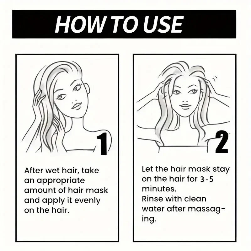 Keratin Magic Hair Mask Protein Straightening Repair Dry Frizzy Damaged Hair Milk Professional Smooth Shiny Deep Moisturizing Care 60G/30G