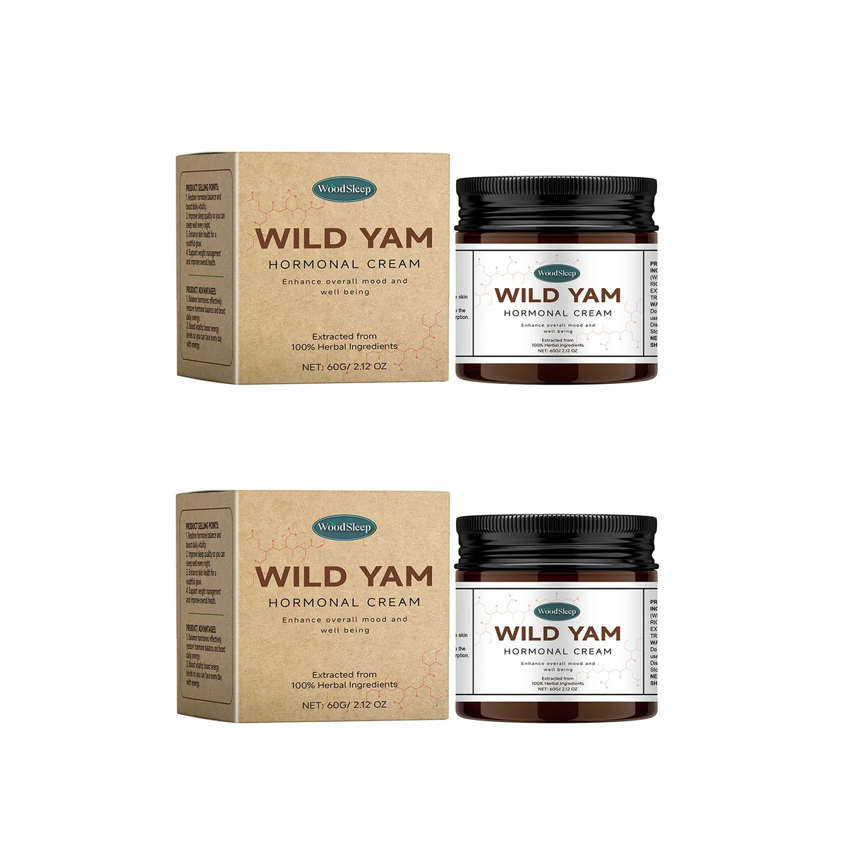 Wild Yam Cream Progesteron Hormone Regulation Balancing Tightening Smoothing Moisturizing Wrinkles Removing Women&