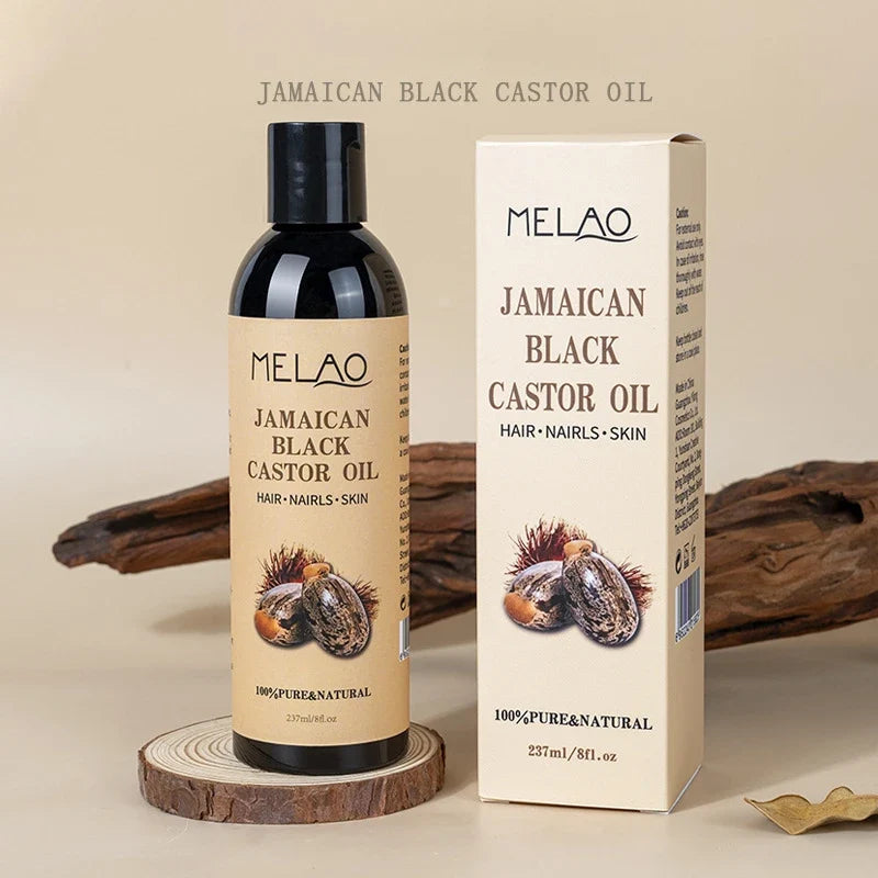 100% Pure Natural Cold Pressed Castor Oil Promotes Healthy Skin and Hair Thickens Eyebrows and Extends Eyelashes Massage 237ml