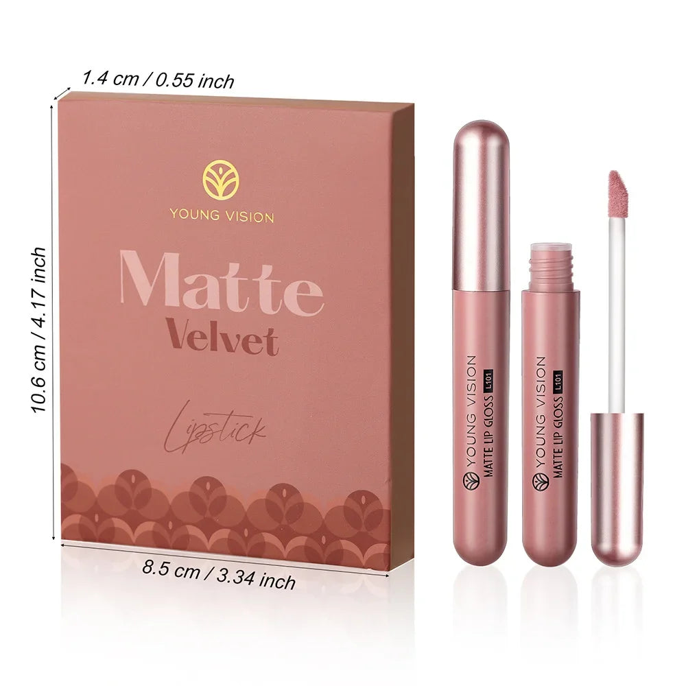 HANDAIYAN Set of 6 NonStick Cup Liquid lipstick , Long-Lasting Lip Gloss Gift Box – Matte Finish Lip Gloss, Resistant to Fading