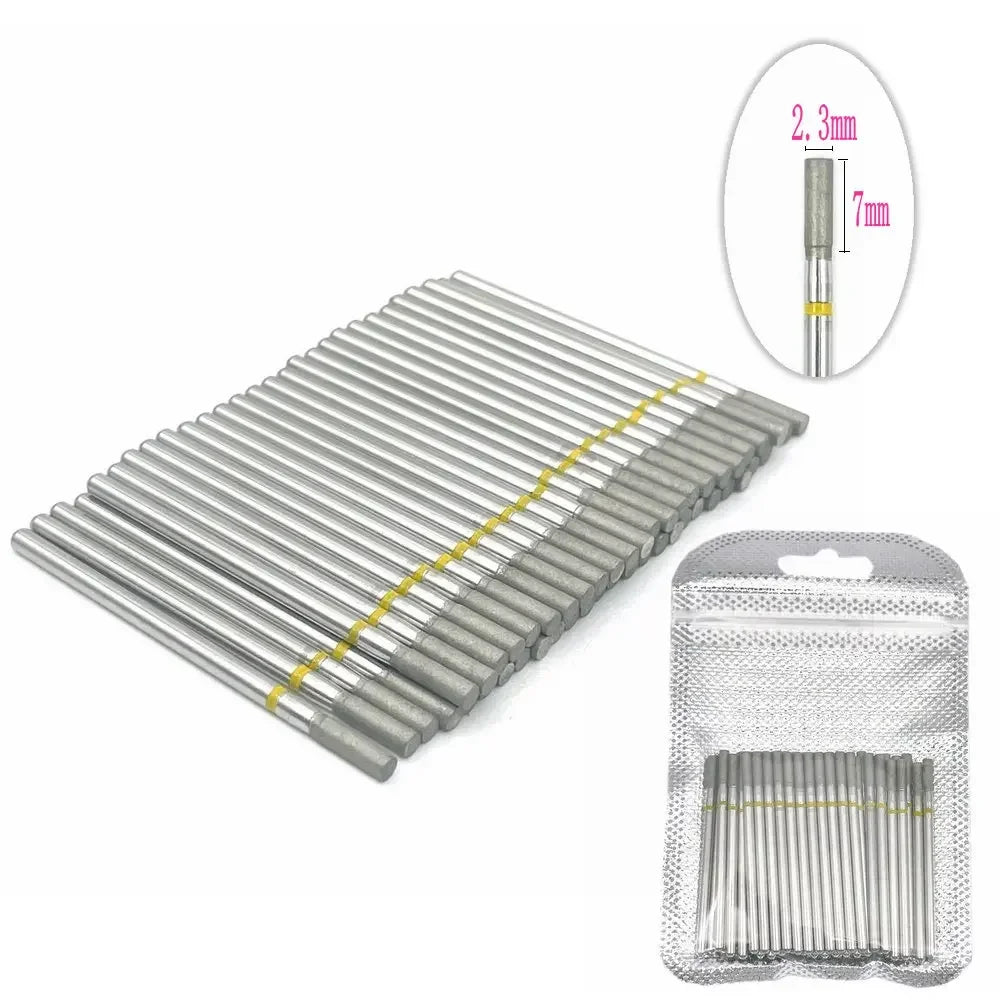 50pc Diamond Nail Drill Cuticle Clean Bit Set Milling Cutter for Manicure Electric Bits Accessories Dead Skin Remove Tool
