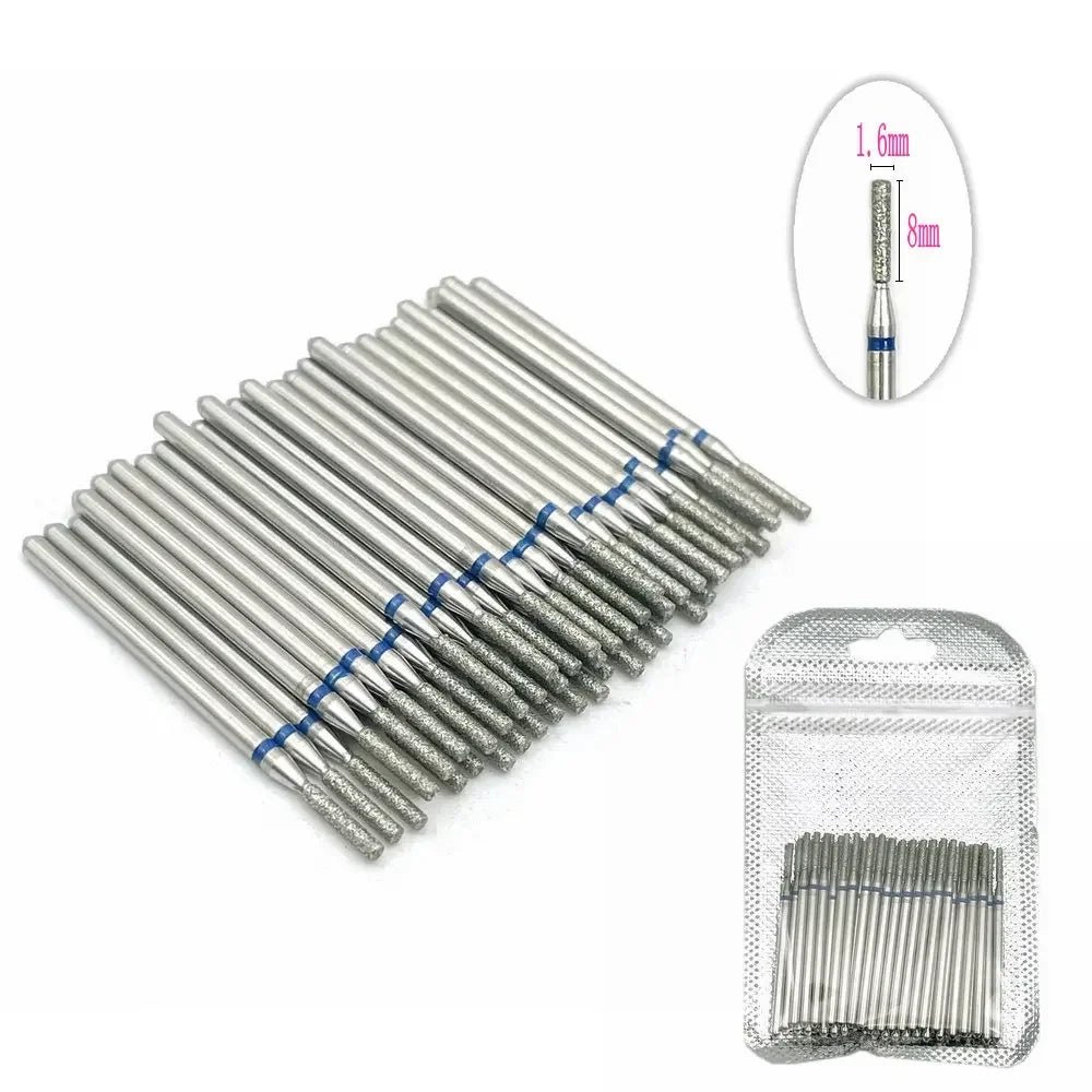 50pc Diamond Nail Drill Cuticle Clean Bit Set Milling Cutter for Manicure Electric Bits Accessories Dead Skin Remove Tool