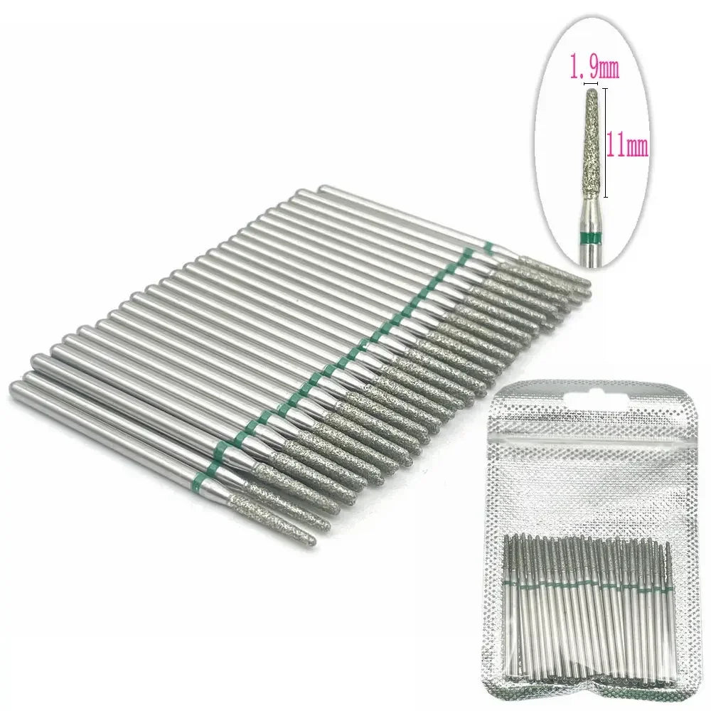 50pc Diamond Nail Drill Cuticle Clean Bit Set Milling Cutter for Manicure Electric Bits Accessories Dead Skin Remove Tool