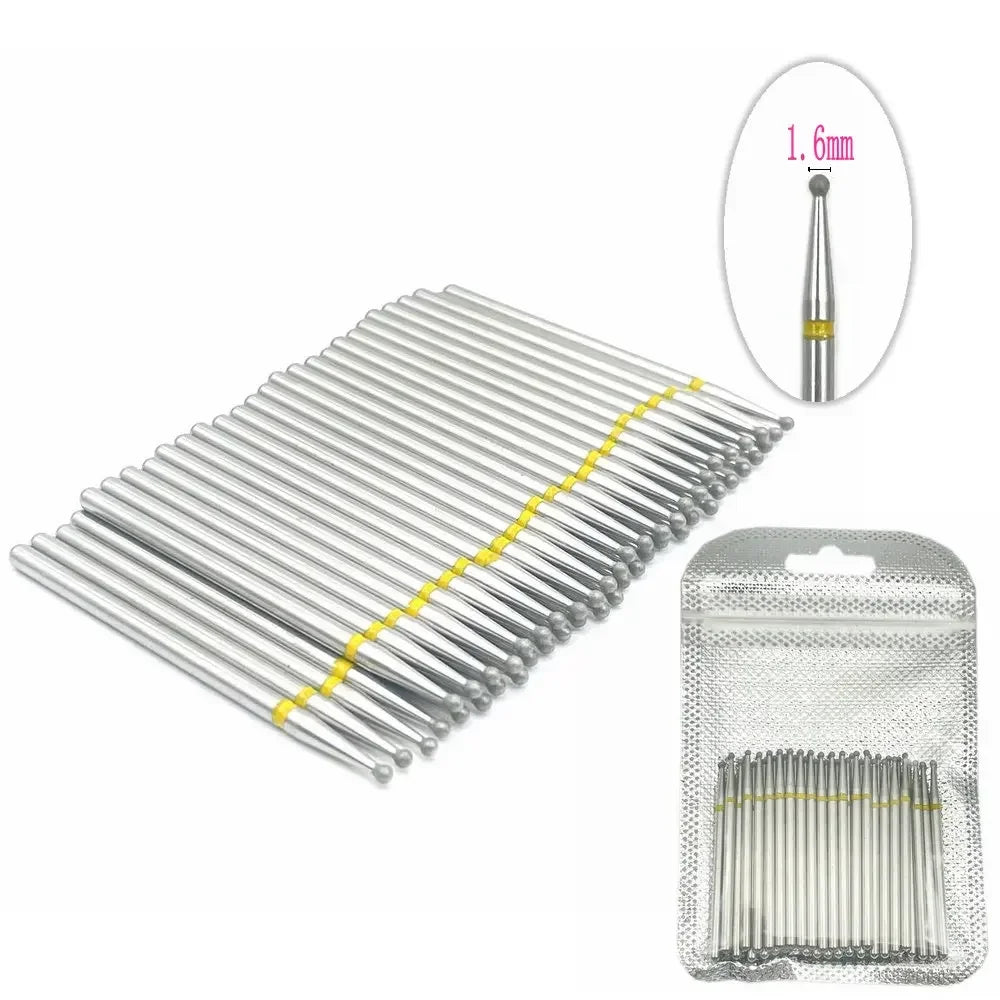 50pc Diamond Nail Drill Cuticle Clean Bit Set Milling Cutter for Manicure Electric Bits Accessories Dead Skin Remove Tool