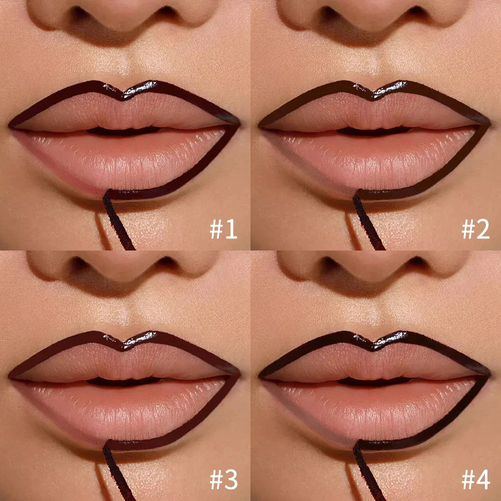 Lip Liner Pencil Peel Off Lip Stain Tattoo Long Wearing Matte Waterproof Smudge Proof Transfer Proof Lip Cosmetic For All Day