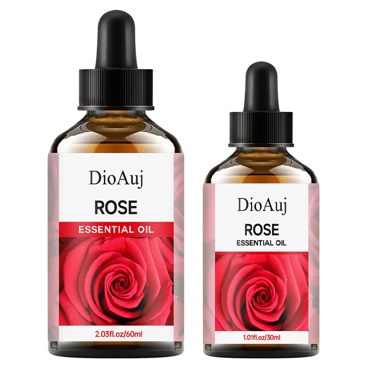 DioAuj 1PCS Essential Oil with Dropper ROSE Face Body Skin Care Aromatherapy Oil for Humidifier Aromatherapy Candle