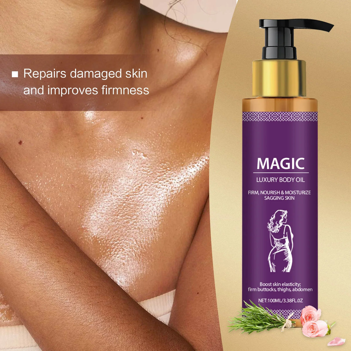 Tightening Body Oil Lightening Improve Dry Brightening Nourishing Lifting Firming Smooth Anti Cellulite Skin Care Massage Care