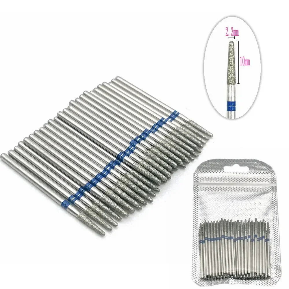 50pc Diamond Nail Drill Cuticle Clean Bit Set Milling Cutter for Manicure Electric Bits Accessories Dead Skin Remove Tool