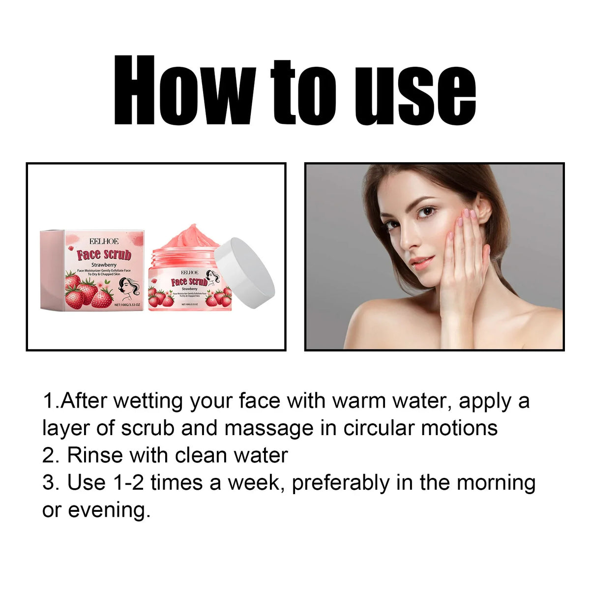 EELHOE Facial Scrub Soften Cutin Removal Dead Skin Repair Face Moisturizer Skin Smooth Shrink Pores Tightening Skin Care Scrub