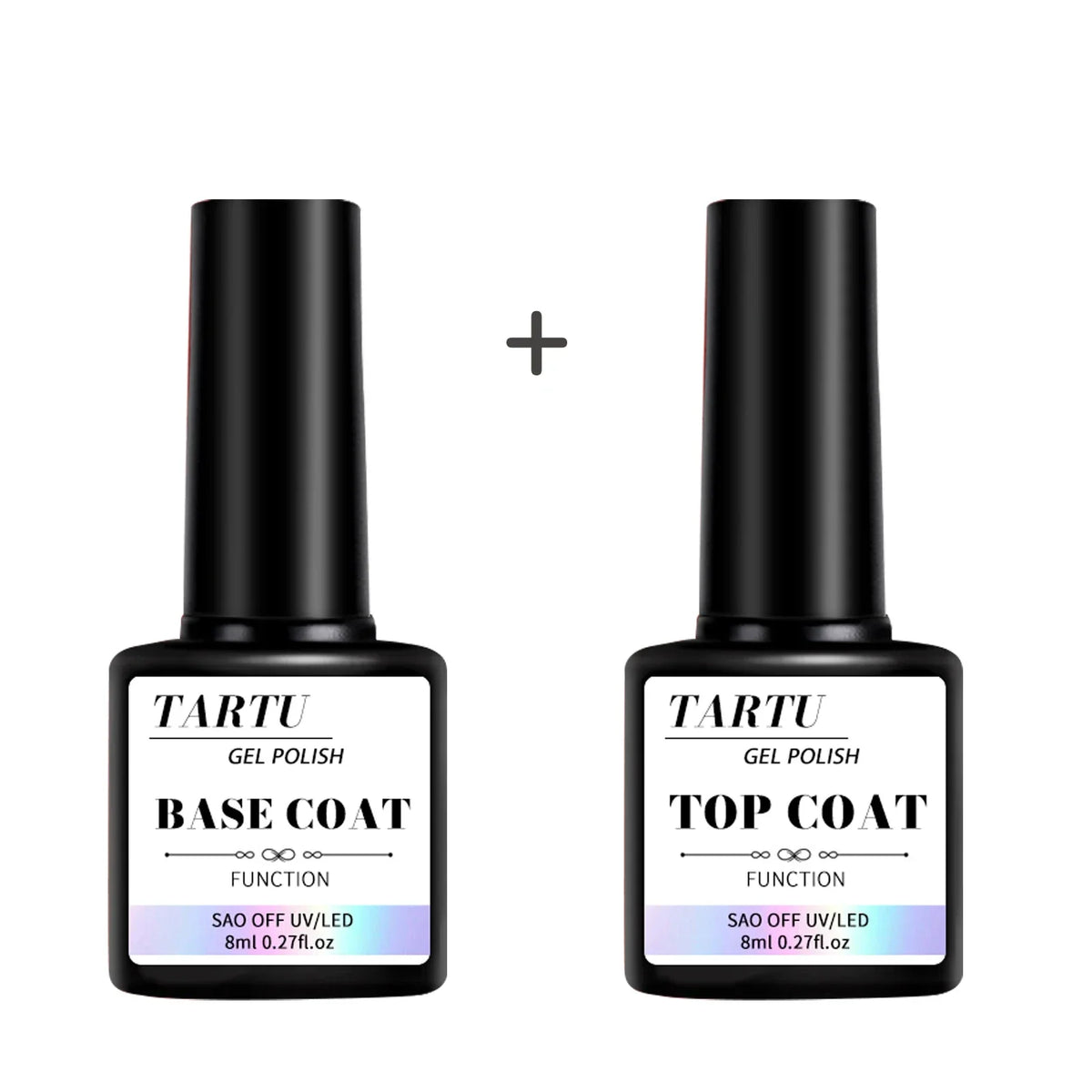 1pc/2pcs/3pcs 8Ml Functional Gel Nail Art Set with Base Coat and Diamond Top Coat,Matte Top ,Soak Off for Nail Art Design Tool