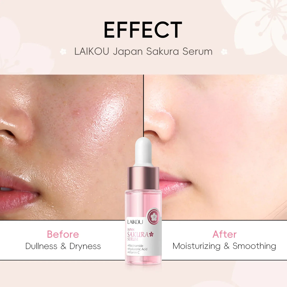 LAIKOU Sakura Face Serum Wrinkle Essence Brightening Essence Shrink Pores Moisturizing Skin Care 17ml or 30ml