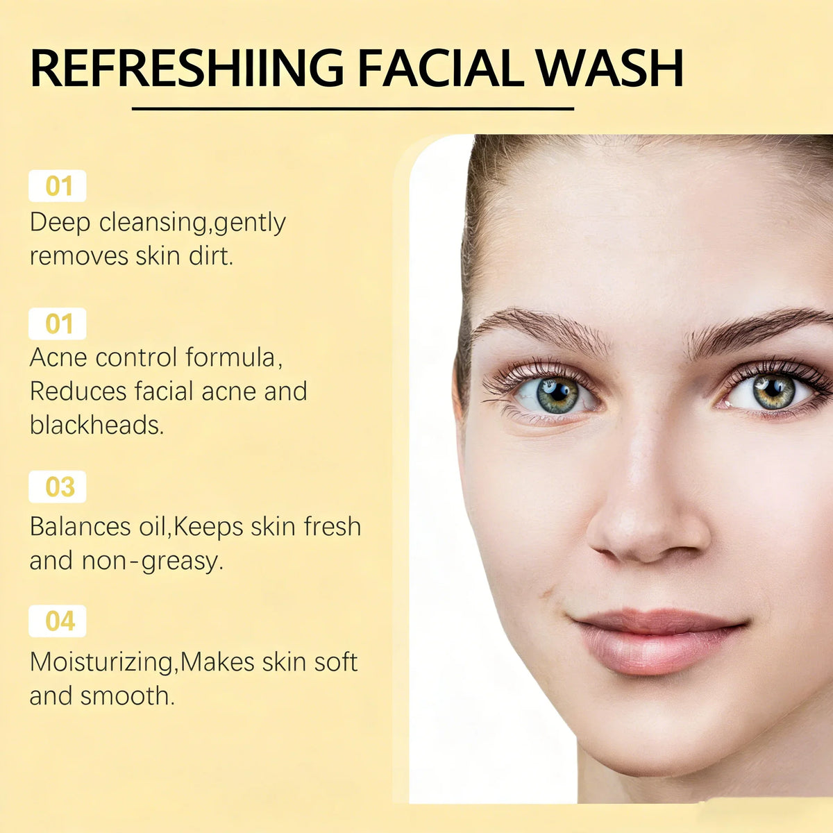 Honey Facial Foaming Cleanser Gentle Oil Control Reduce Acne Blackhead Purify Pore Soothing Relieve Redness Hydrating Face Wash
