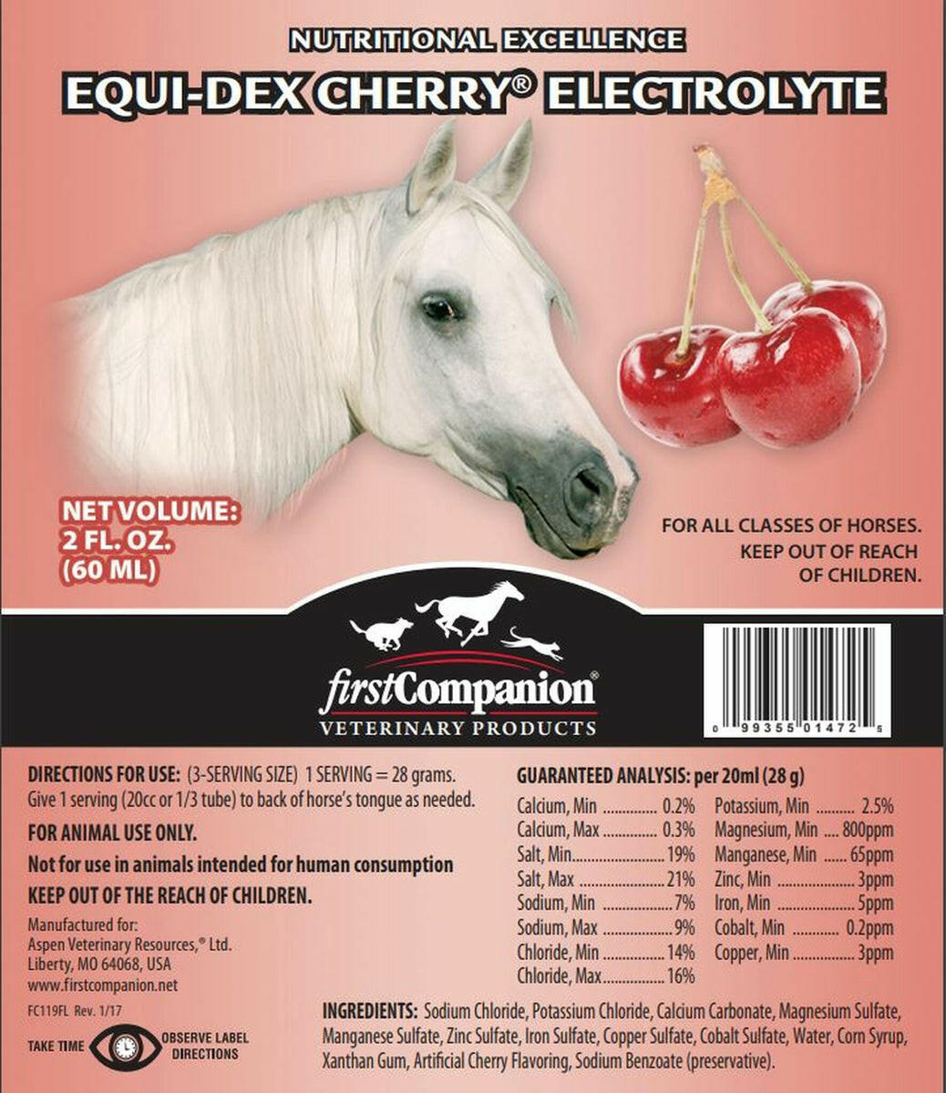 Equi-Dex Cherry Electrolyte Paste for Horse (2 oz)
