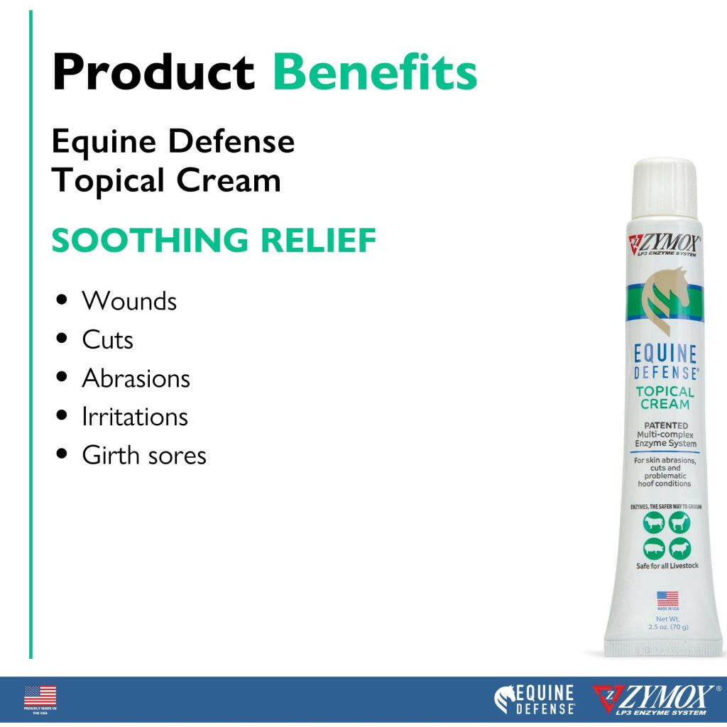 Zymox Equine Defense Skin Cream Horse tube -(2.5 oz)