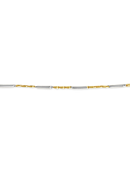 Cylinder Tube Solid White/Yellow/Rose Gold Handmade Bracelet , 4mm, 6.5-10 Inch