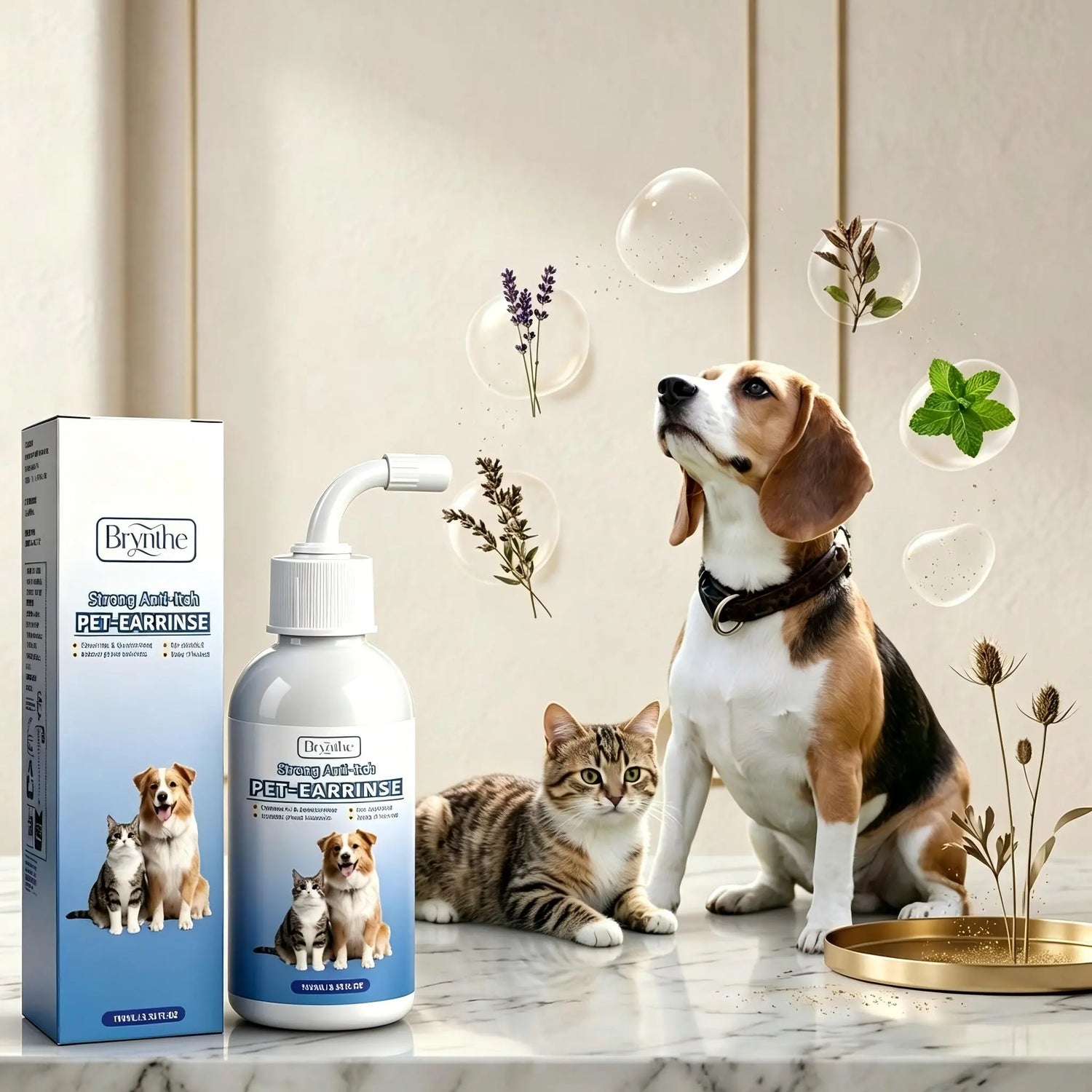 Gentle Pet Ear Wash | Odor-Free Cleaning for Dogs &amp; Cats