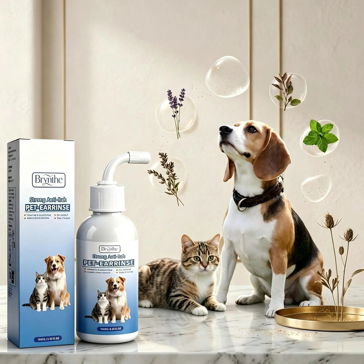 Gentle Pet Ear Wash | Odor-Free Cleaning for Dogs &amp; Cats