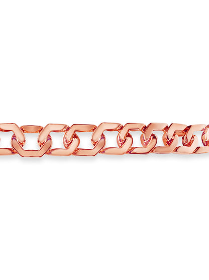 Curb Solid White/Yellow/Rose Gold Handmade Necklace , 11mm, 16-30 Inch
