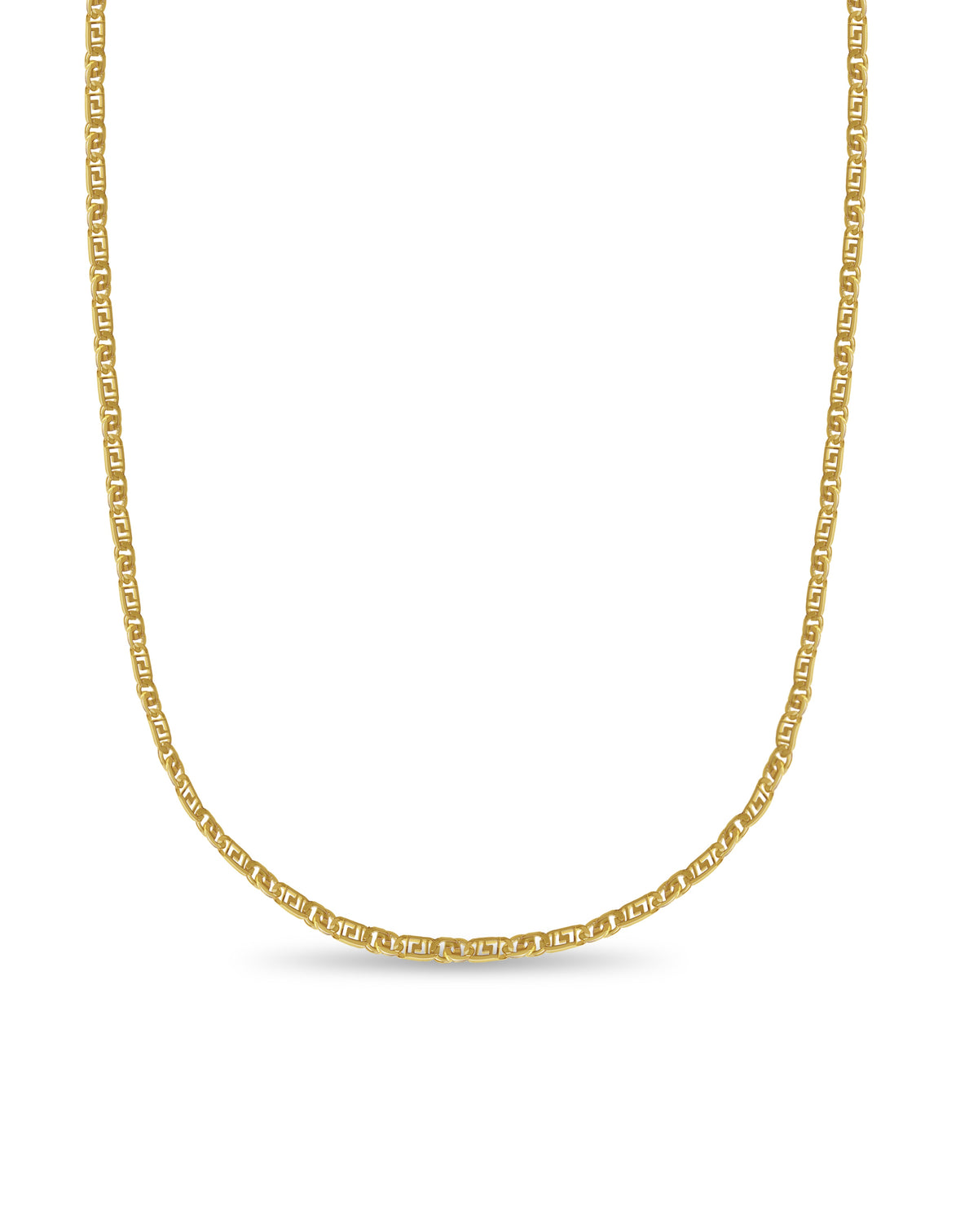 Greek Key &amp; Tiger Eye Solid White/Yellow/Rose Gold Handmade Necklace , 11mm, 16-30 Inch