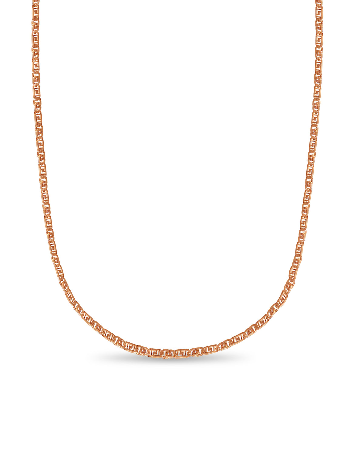 Greek Key &amp; Tiger Eye Solid White/Yellow/Rose Gold Handmade Necklace , 11mm, 16-30 Inch