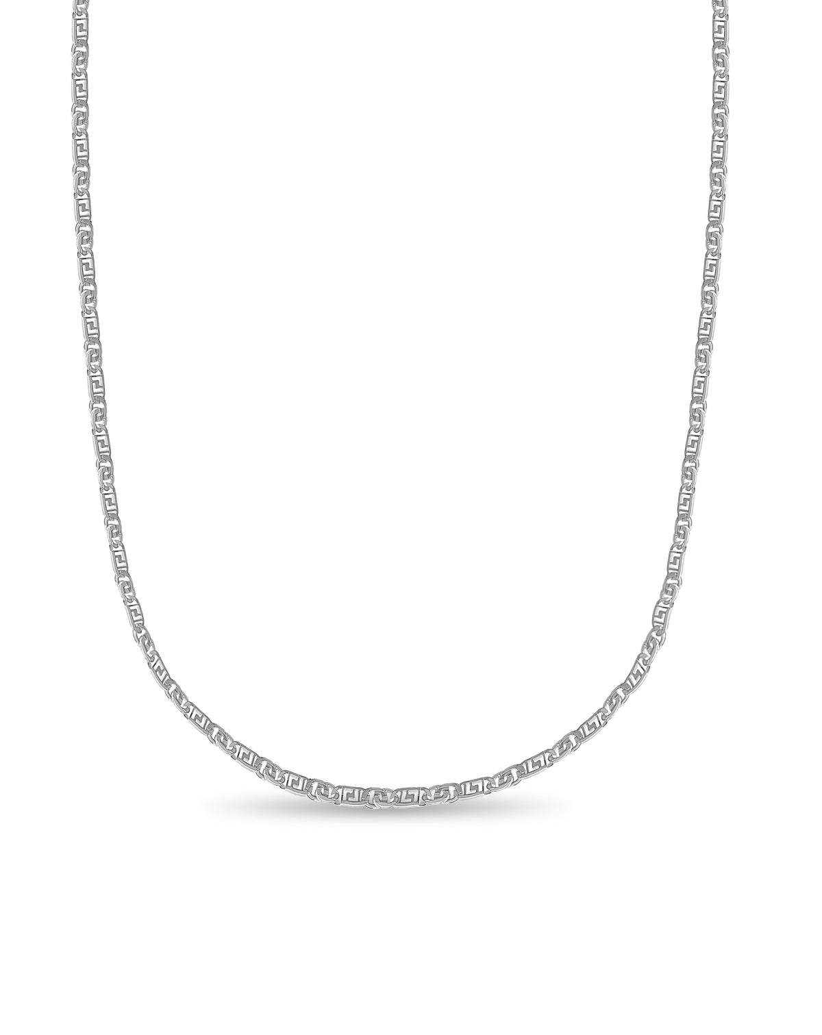 Greek Key &amp; Tiger Eye Solid White/Yellow/Rose Gold Handmade Necklace , 11mm, 16-30 Inch