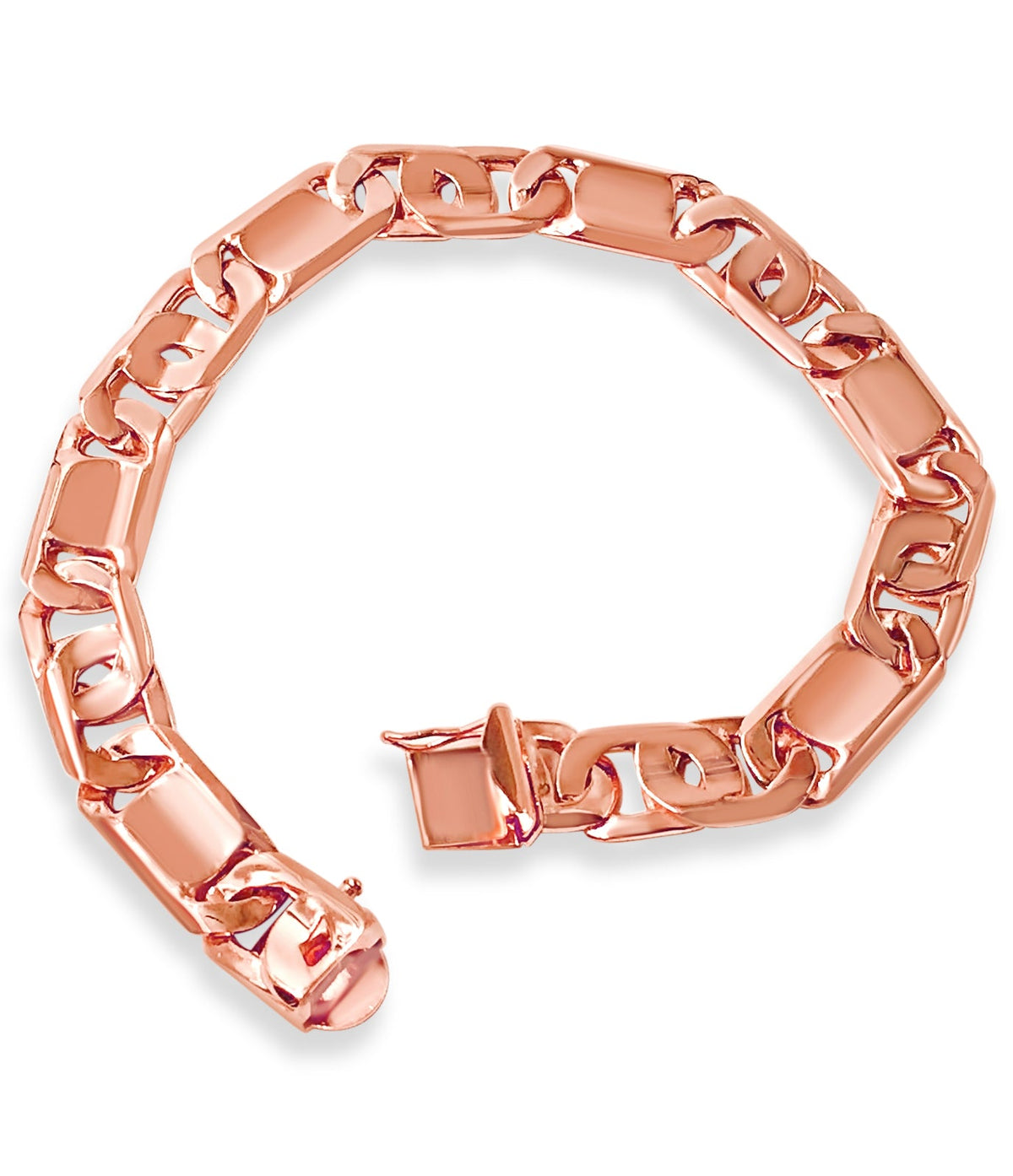 Tiger Eye &amp; Bar Solid White/Yellow/Rose Gold Handmade Bracelet , 11mm, 6.5-10 Inch
