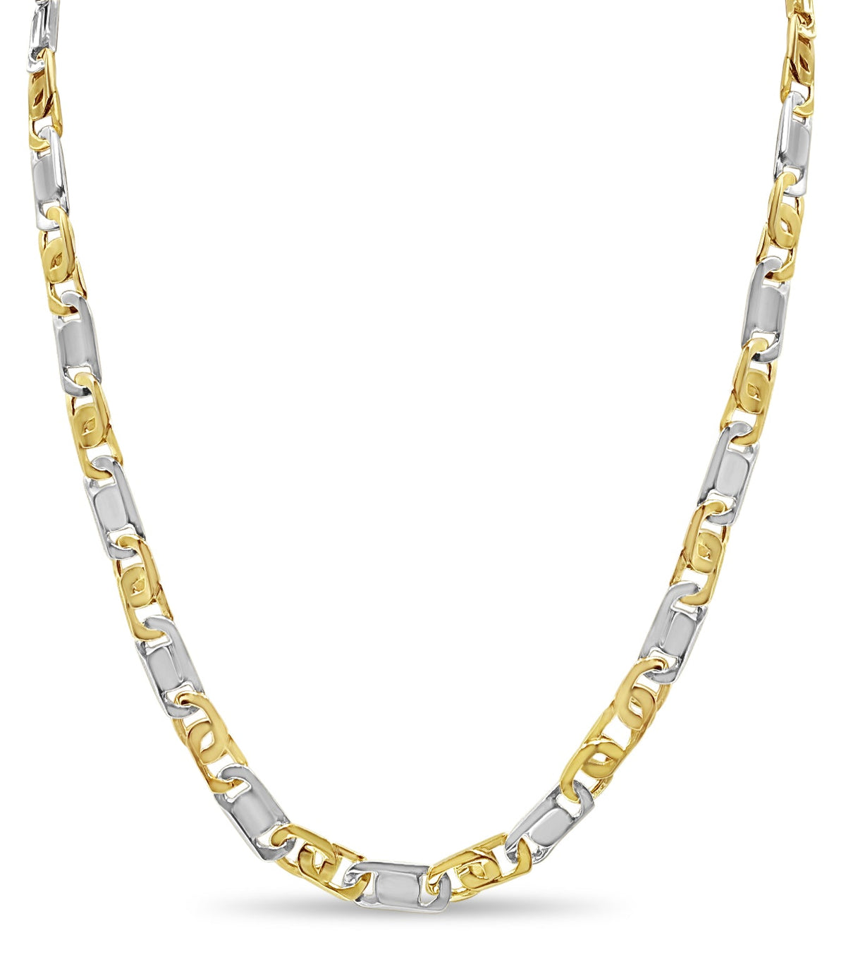 Tiger Eye &amp; Bar Solid White/Yellow/Rose Gold Handmade Necklace , 11mm, 16-30 Inch