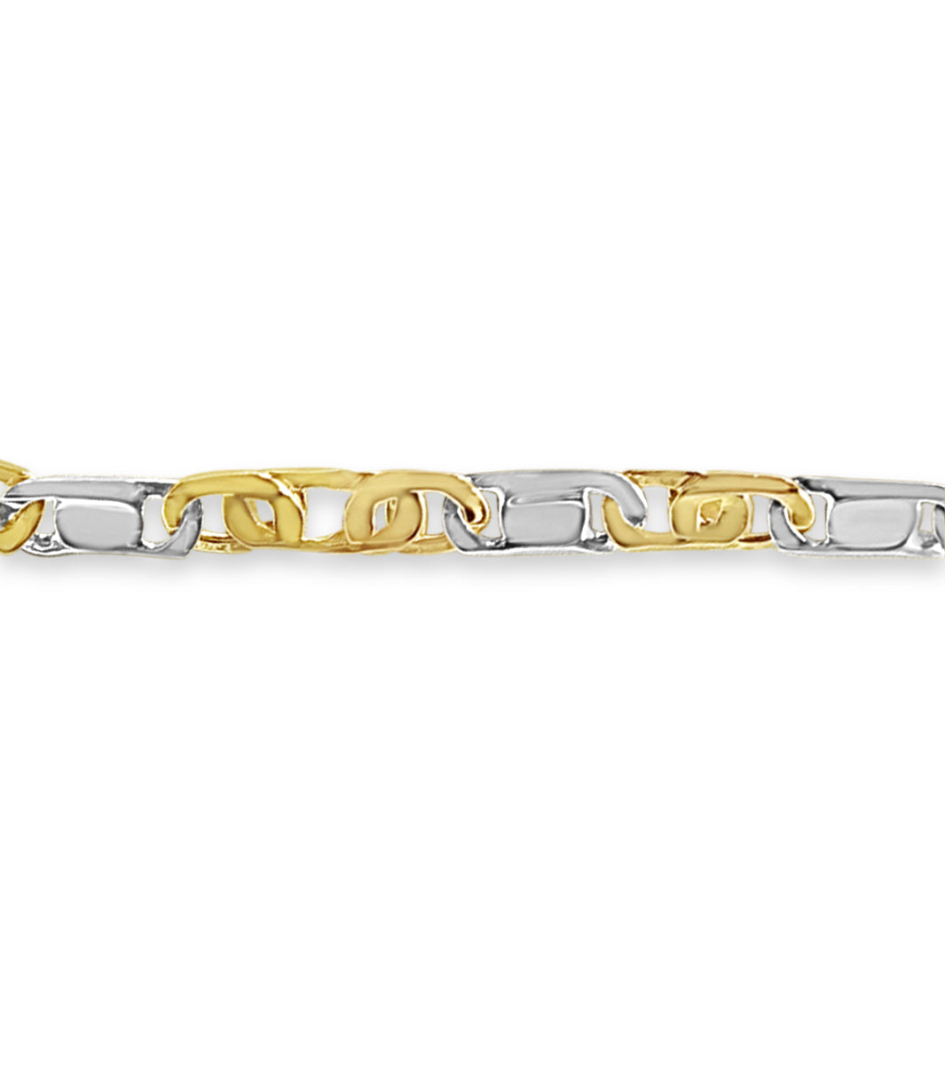 Tiger Eye &amp; Bar Solid White/Yellow/Rose Gold Handmade Bracelet , 11mm, 6.5-10 Inch