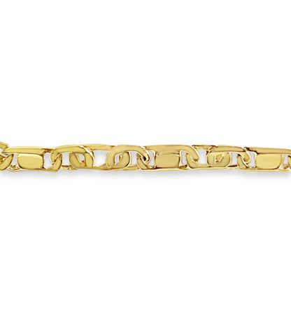 Tiger Eye &amp; Bar Solid White/Yellow/Rose Gold Handmade Bracelet , 11mm, 6.5-10 Inch
