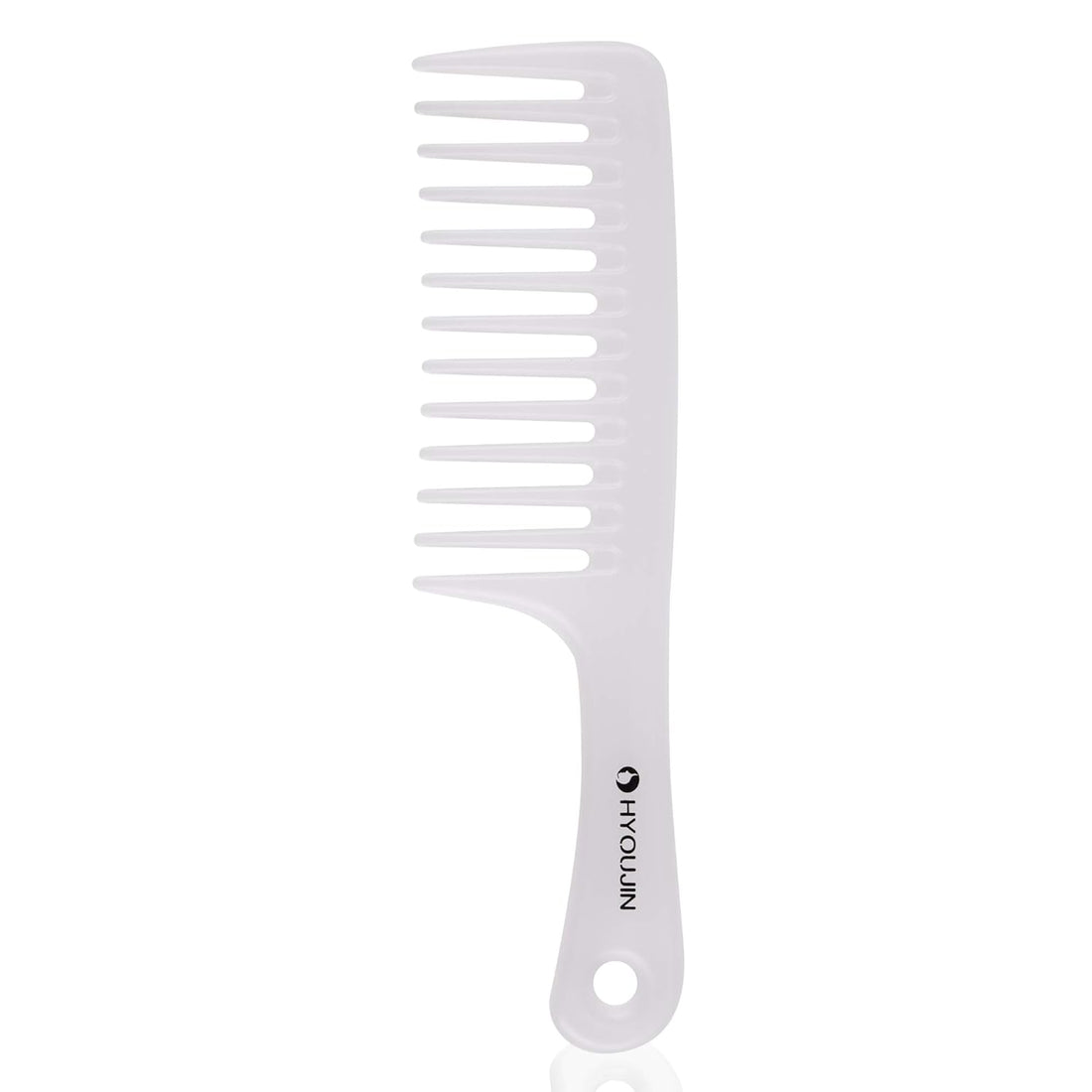 Large Wide Tooth Comb Detangling for Curly,Wet,Dry Hair,White | Smooth Teeth Hair Comb for Women,Men,Shower,Detangler Brush for Reduce Hair Loss and Dandruff &amp; Headache-Minimal Breakages