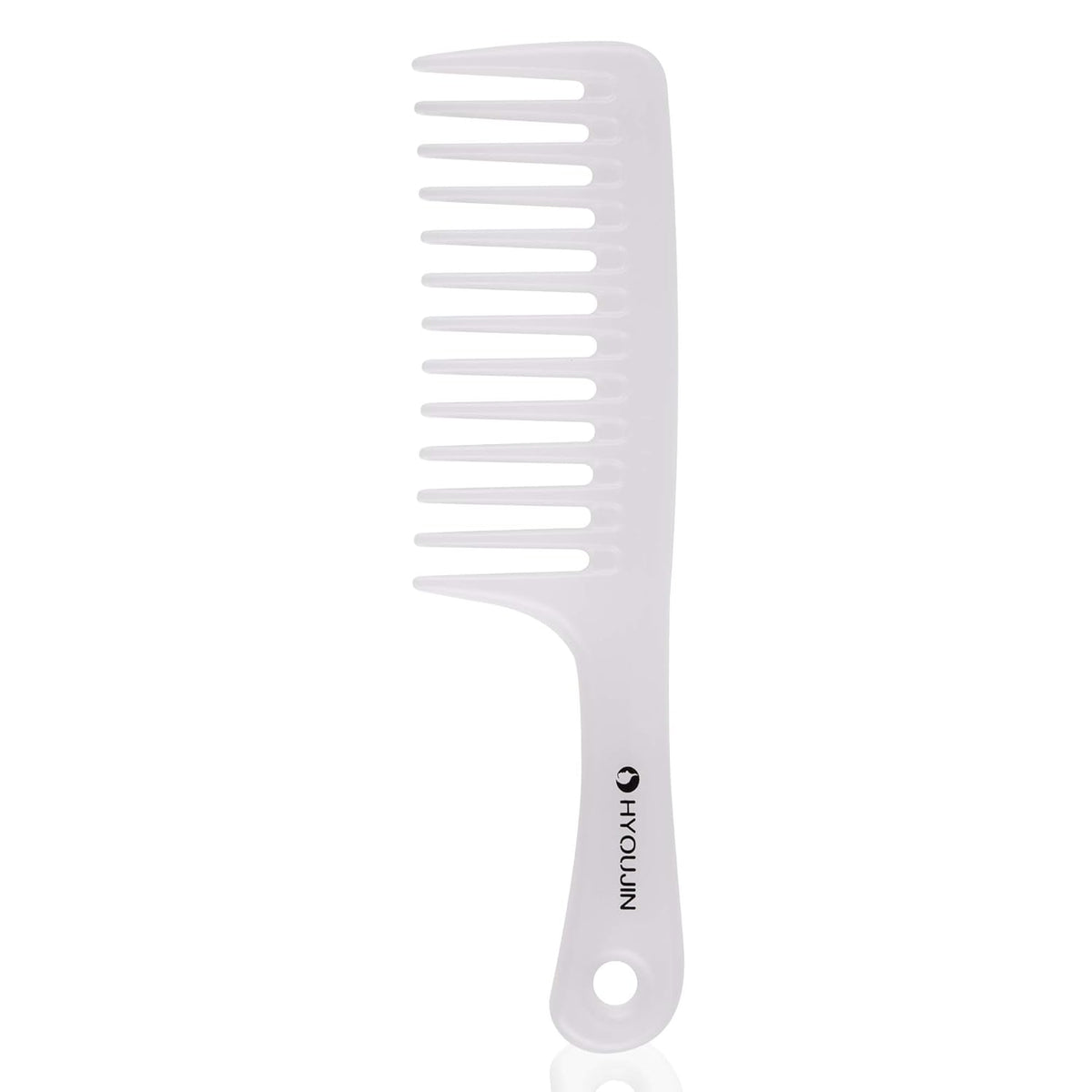 Large Wide Tooth Comb Detangling for Curly,Wet,Dry Hair,White | Smooth Teeth Hair Comb for Women,Men,Shower,Detangler Brush for Reduce Hair Loss and Dandruff &amp; Headache-Minimal Breakages