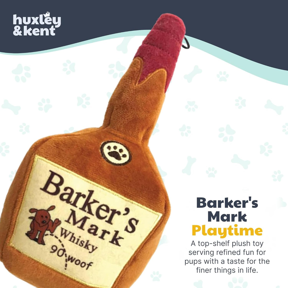 Power Plush Squeaky Dog Toy, Barker&