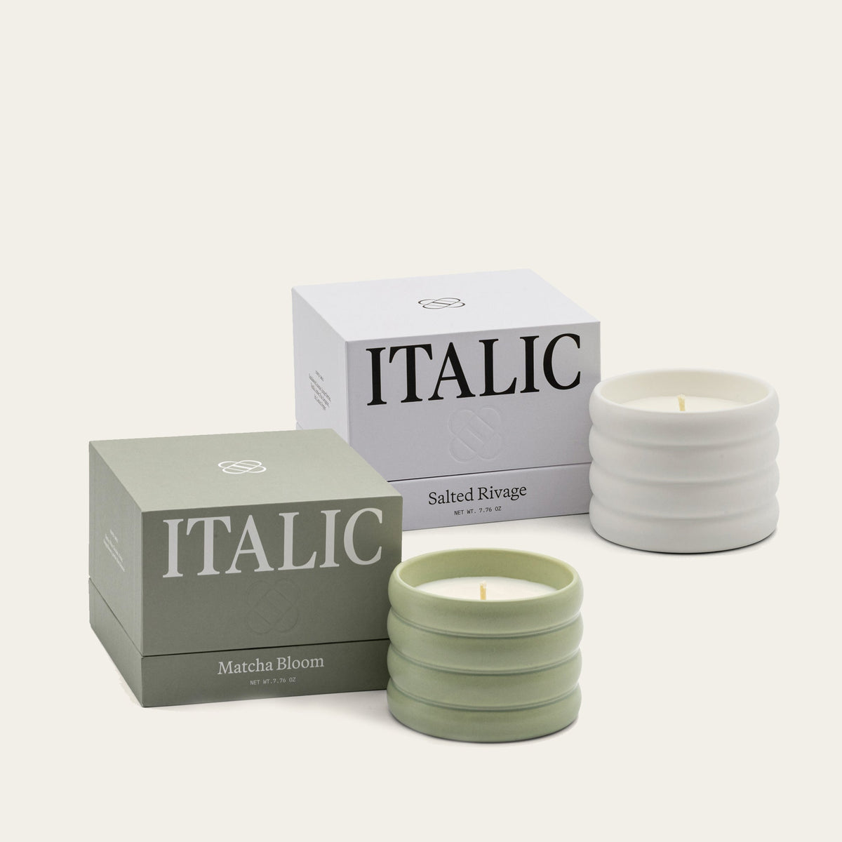 Soy Wax Ceramic Candle &amp; Wick Trimmer Set