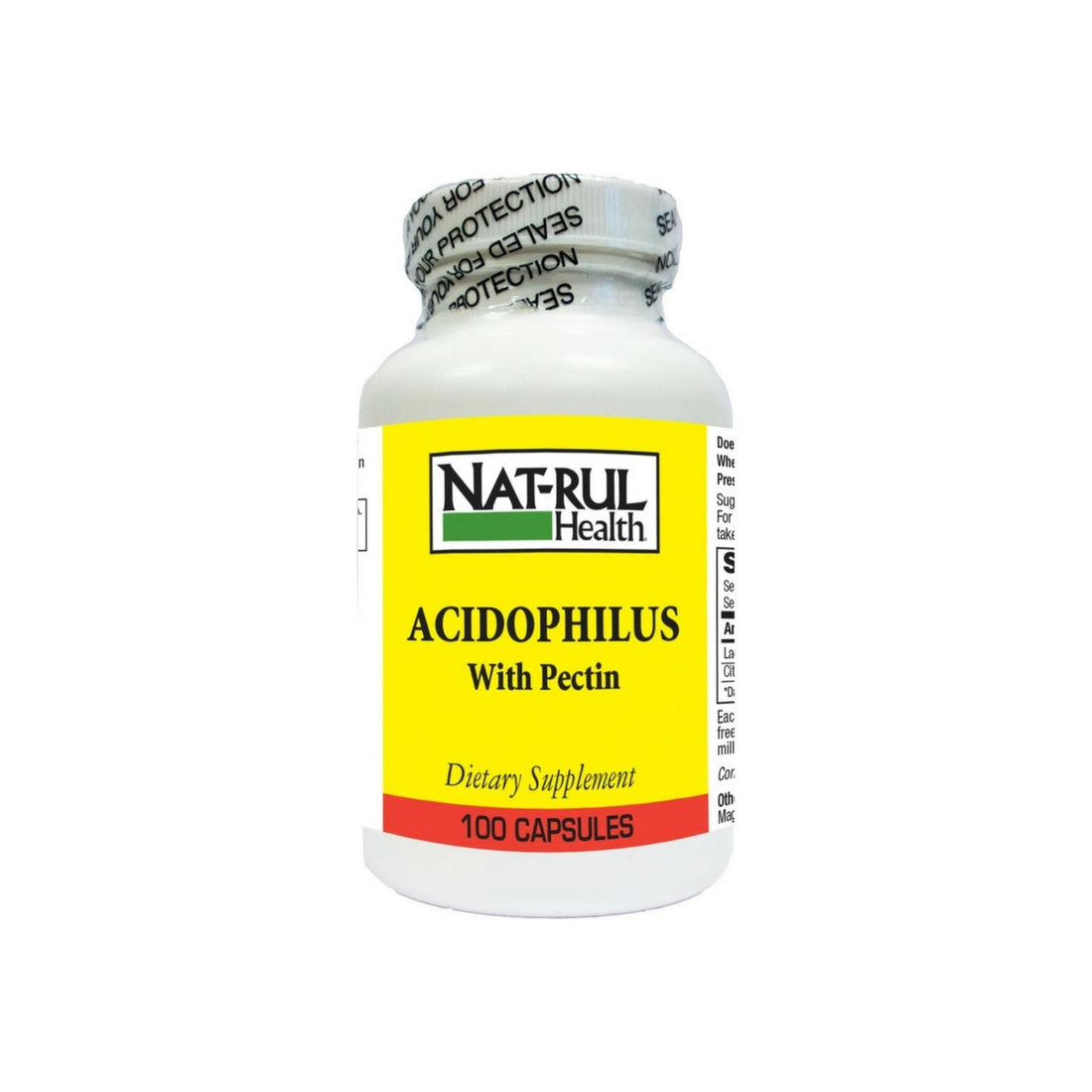 Nat-Rul Natural Acidophilus Con Pectina Cápsulas