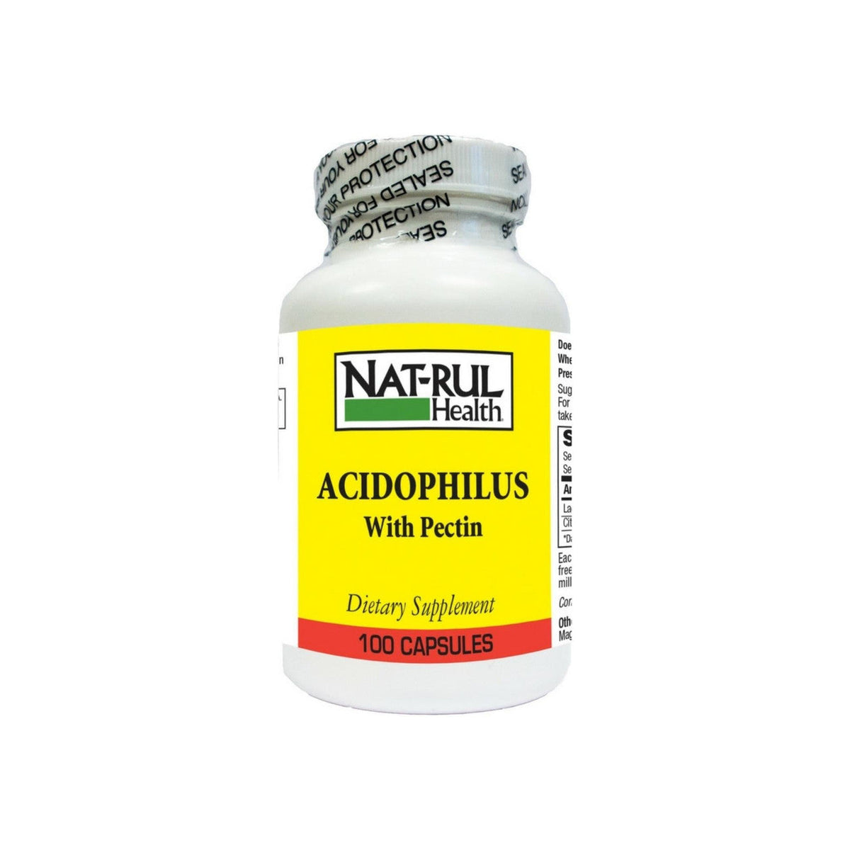 Nat-Rul Natural Acidophilus Con Pectina Cápsulas