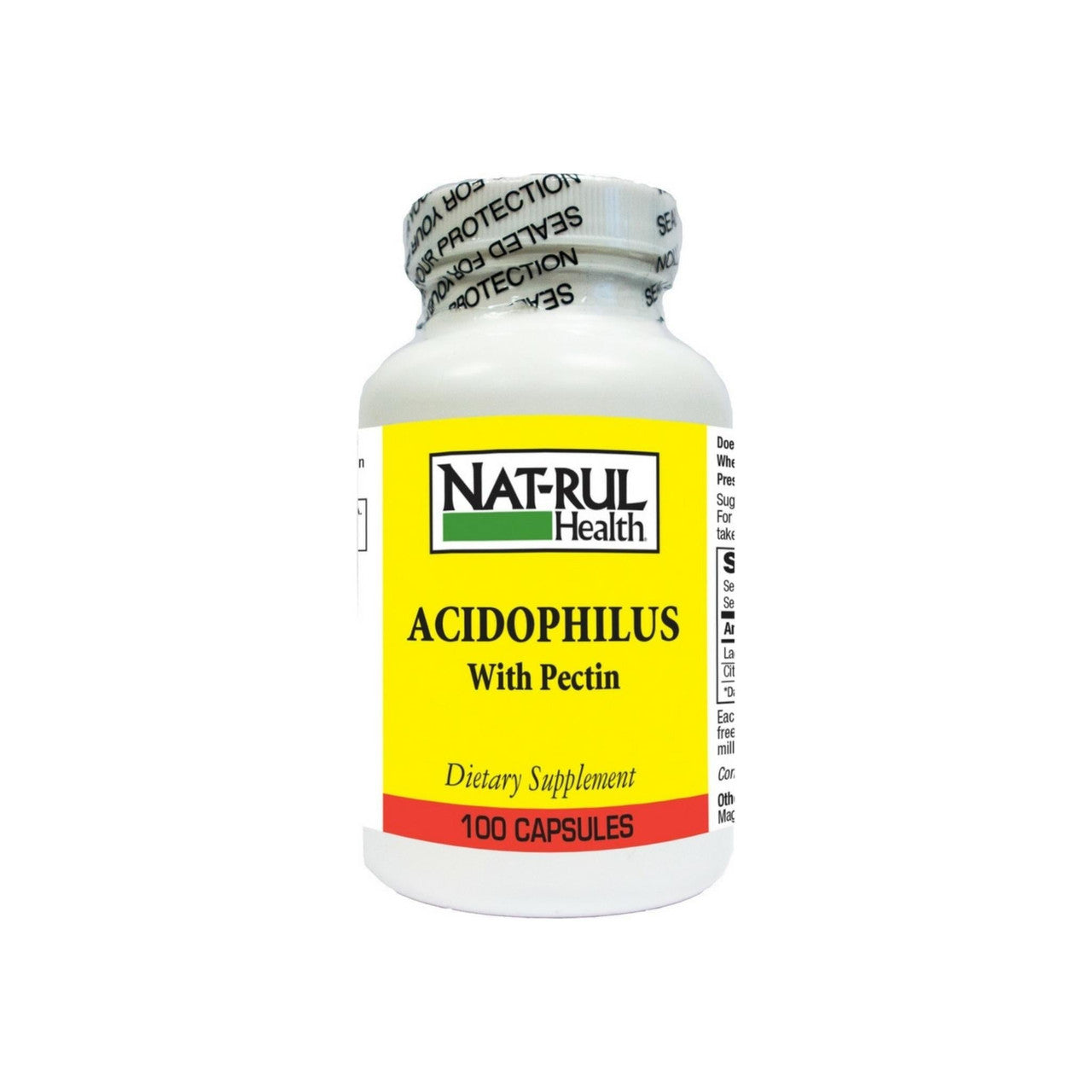 Nat-Rul Natural Acidophilus Con Pectina Cápsulas