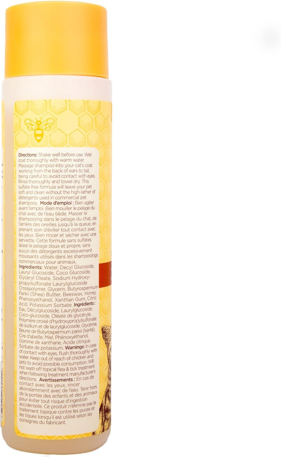 Hypoallergenic Cat Shampoo with Shea Butter and Honey, Gentle Formula for Indoor Cats with Dry or Sensitive Skin, Ph Balanced, Fragrance-Free, 10 Fl Oz - 2 Pack