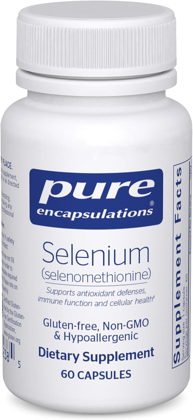 Selenium - 200 Mcg - for Healthy Cellular Function, Immune System &amp; Antioxidant Defenses* - Mineral Supplement - Vegan &amp; Gluten Free - 60 Capsules