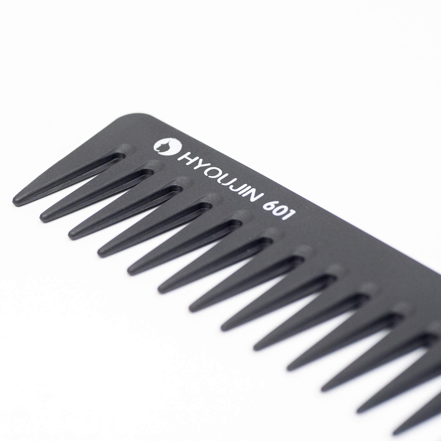 601 Carbon Wide Tooth Comb Detangler Comb for Detangling Wet Hair | Detangling Wide Tooth Comb for Shower,Wet,Dry,Long Hair,No Handle,Anti-Static,Heat Resistant to 230℃,Travel for Women and Men