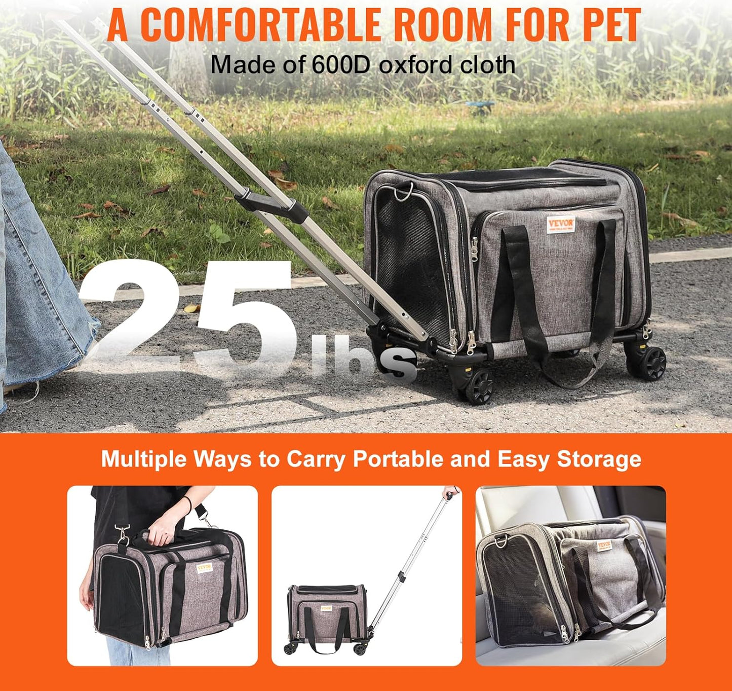 Cat Carrier with Wheels