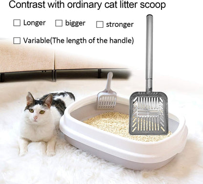 Upgrade Your Pet Care Routine with the Ultimate 23-Inch Stainless Steel Telescoping Litter Scoop for Cats and Dogs