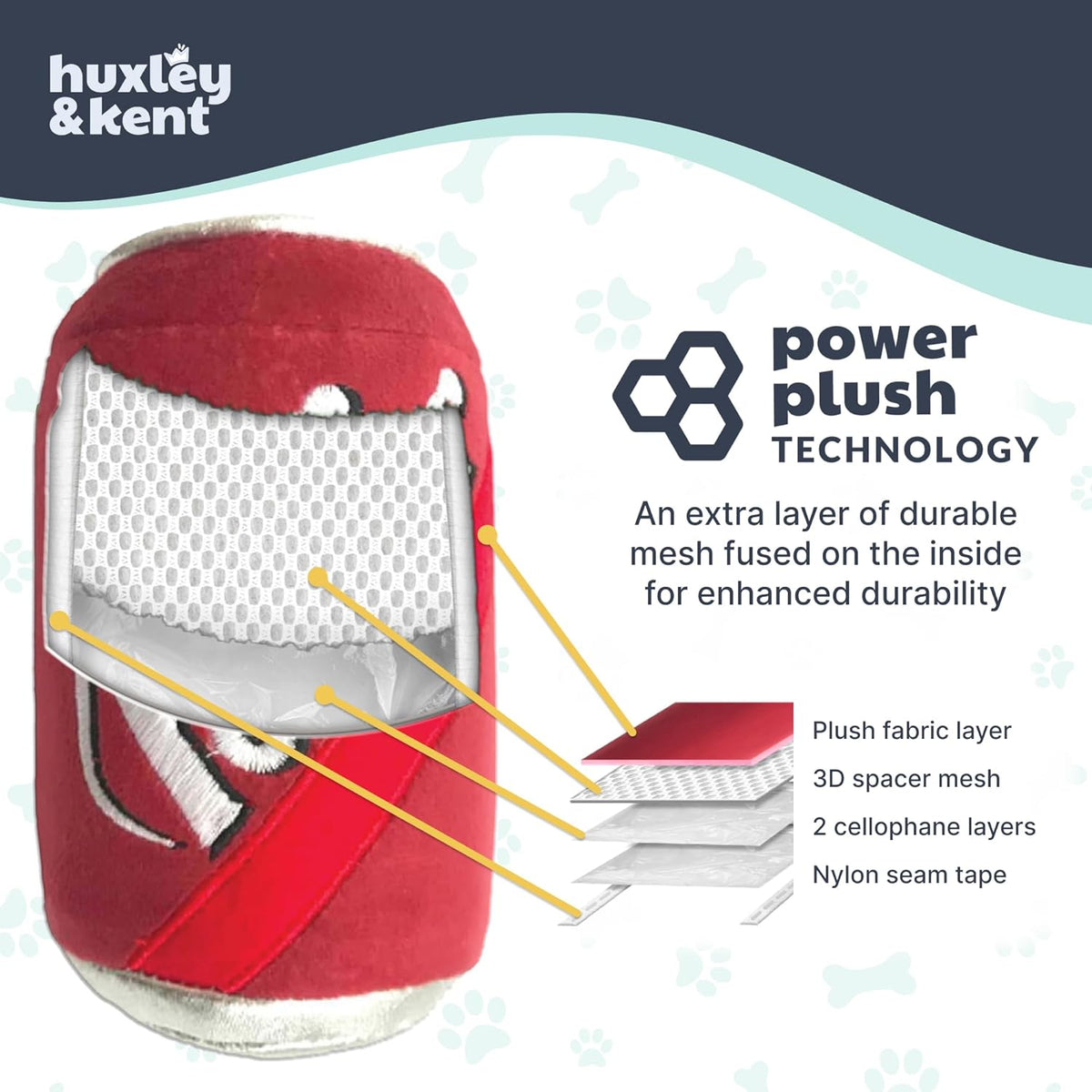 Power Plush Squeaky Dog Toy, Barker&