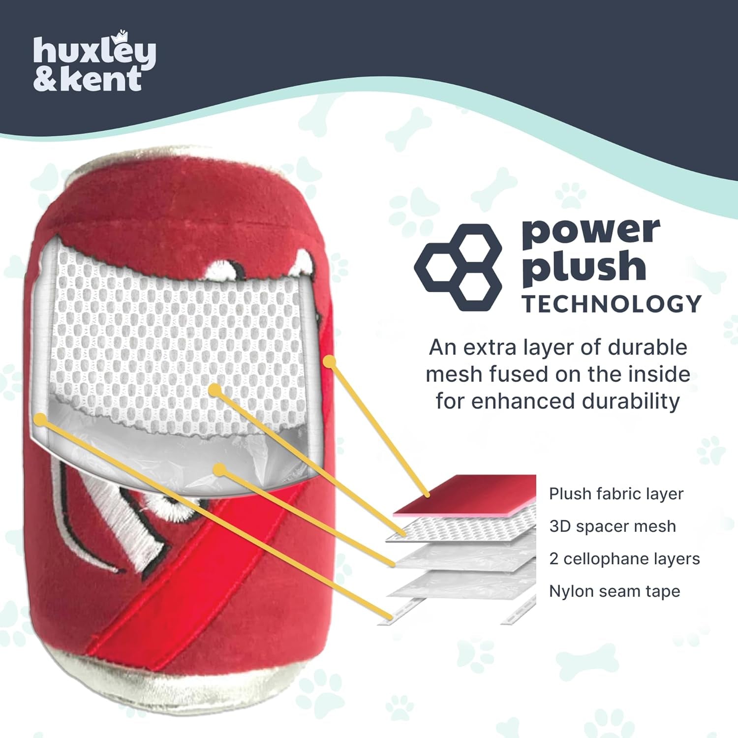 Power Plush Squeaky Dog Toy, Barker&