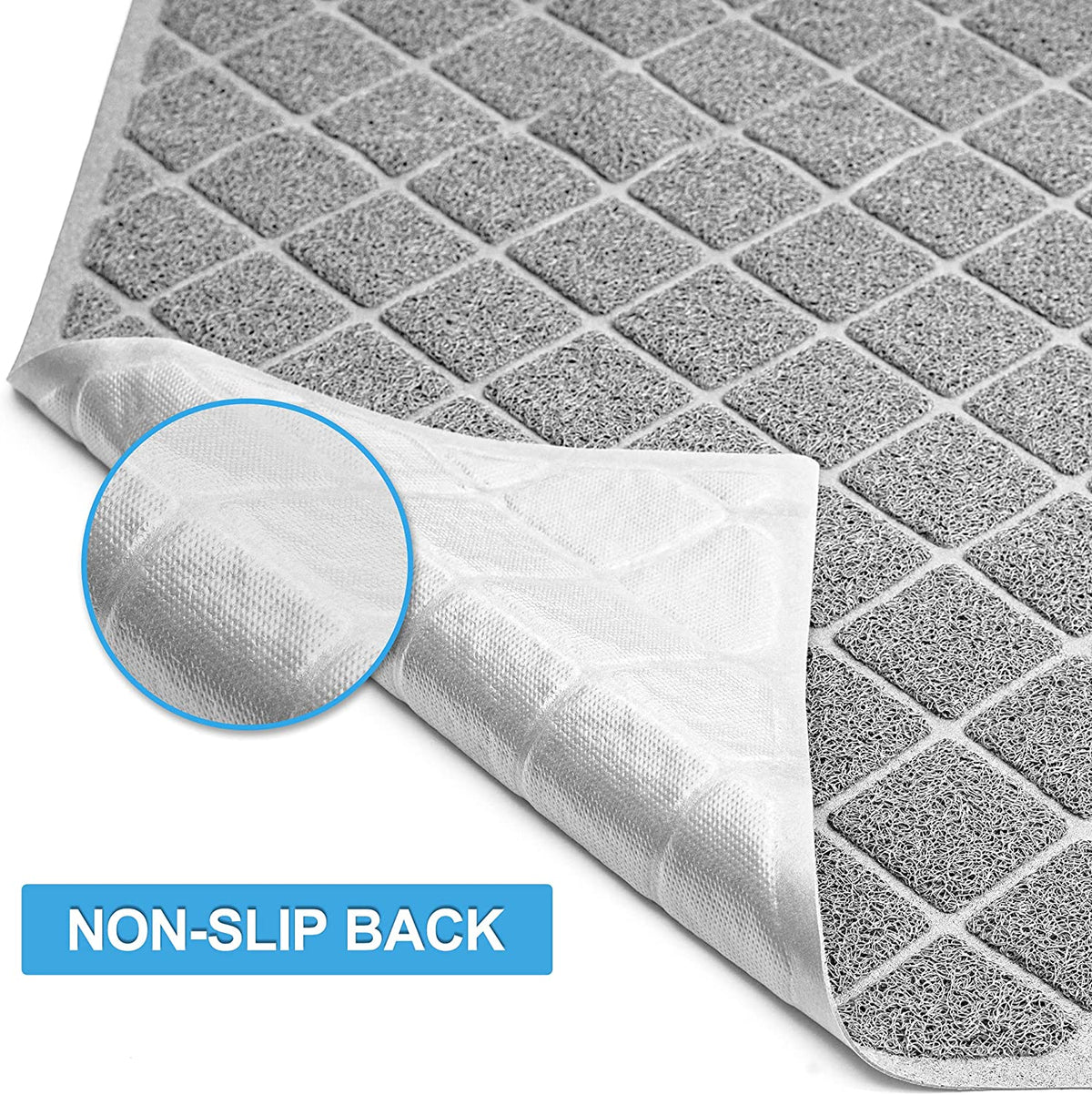 Premium Cat Litter Mat, Litter Box Mat with Non-Slip and Waterproof Backing, Litter Trapping Mat Soft on Kitty Paws and Easy to Clean, Cat Mat Traps Litter from Box