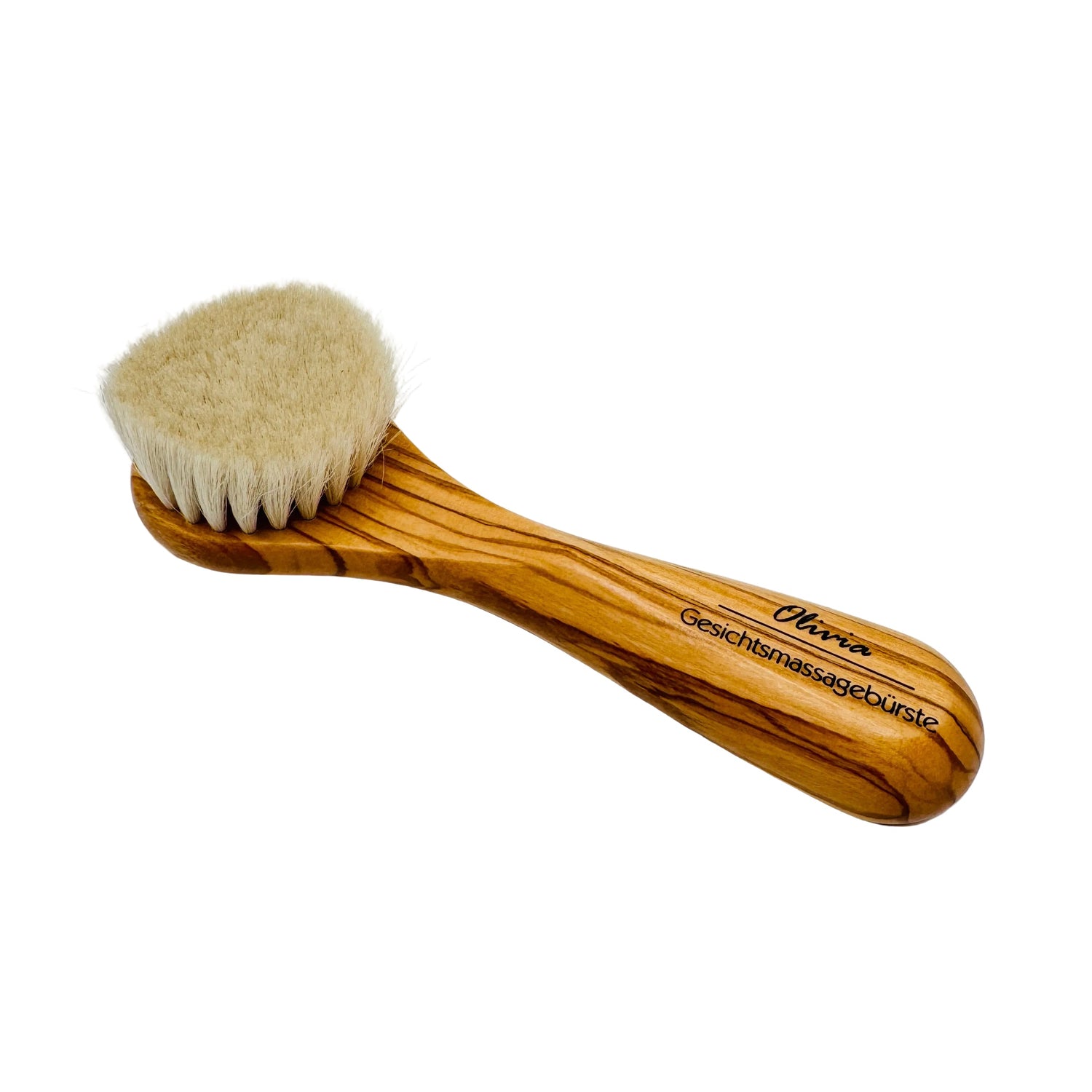 Dural Olivia Gesichtsmassageburste Face &amp; Skin Brush Natural Goats Hair Olive Wood